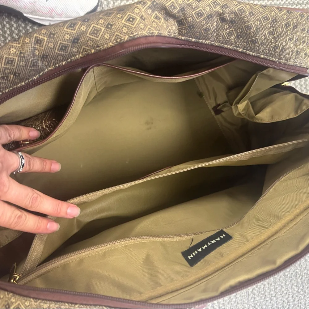 Hartmann Wings Jacquard Diamond Overnight Satchel